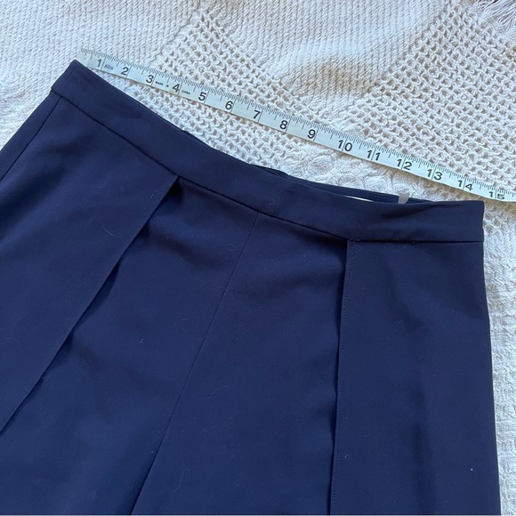 Alice + Olivia Larissa trousers navy high waisted medium flowy split leg tulip - Picture 13 of 15